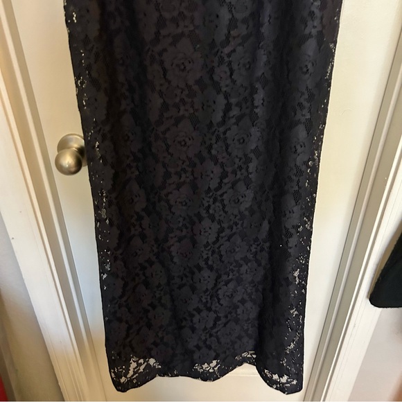 NWT Lauren Ralph Lauren Luiana Lace Off-Shoulder Navy Blue Evening Dress - Picture 8 of 14
